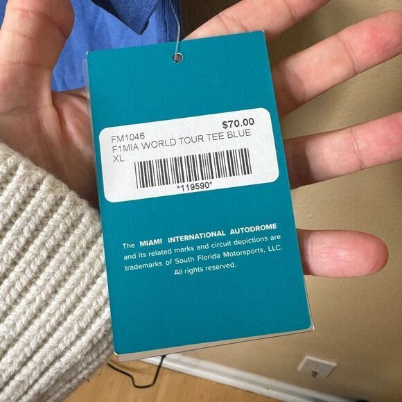 Miami South Florida Motorsport Shirt Adult XL Blue World Tour Crewneck NWT - Picture 6 of 15